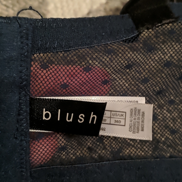 NWOT peacock + black Balconette & Lace Cutout Bra - Picture 8 of 8